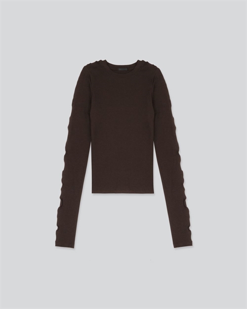 BIRROT LINE TOP DARK BROWN